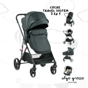COCHE TRAVEL SYSTEM 3 EN 1 MISK NEGRO art.ST7509-1