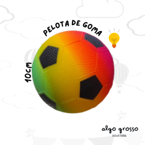 PELOTA MULTICOLOR N3 GOMA CON LUZ art.364