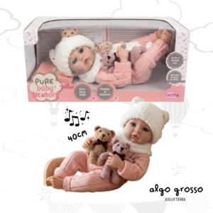 PURE BABY NEWBORN BEBE 40CM INTERACTIVO art.7247/24020