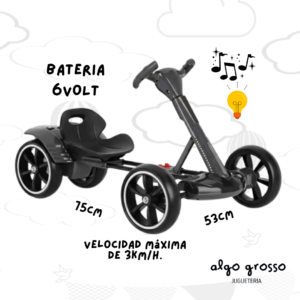 KARTING A BATERIA 6VOLT CON LUZ Y SONIDO art.AB8189N