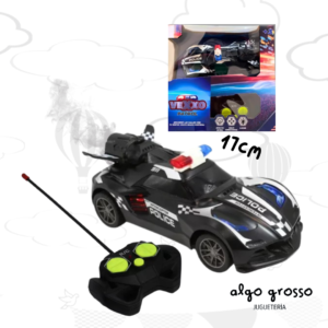 VEXXO PATROL AUTO POLICIA NEGRO RADIO CONTROL CON LANZA HUMO art.IK0596