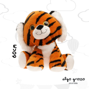 PELUCHE TIGRE 60CM CON OJOS BRILLANTES art.6205