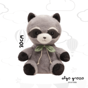 PELUCHE MAPACHE DE 30CM CON MOÑO art.8235