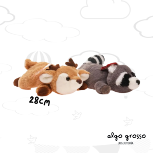 PELUCHE ANIMALES ECHADOS DE 28CM art.8259