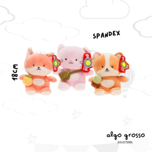 PELUCHE ANIMALES SURTIDOS DE 18CM SUAVE SPANDEX art.8287