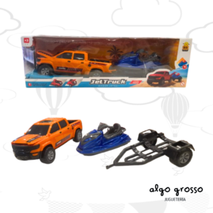 JET TRUCK CHATA CAMIONETA CON REMOLQUE Y MOTO ACUATICA art.689