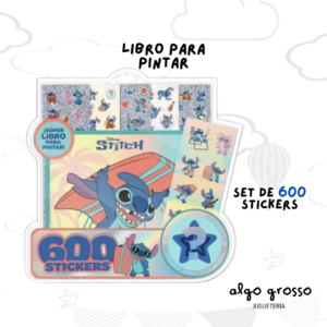 STITCH LIBRO PARA PINTAR + 600 STICKERS art.6365