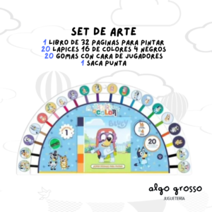 BLUEY ARCOIRIS DE COLOR 20 COLORES CON GOMA art.6589
