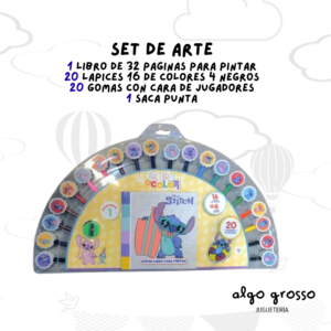 STITCH ARCOIRIS DE COLOR 20 COLORES CON GOMA art.6590