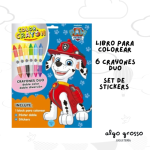 PAW PATROL COLOR CRAYON DUO PACK PARA PINTAR art.6571