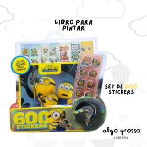 MINIONS LIBRO PARA PINTAR + 600 STICKERS art.6648