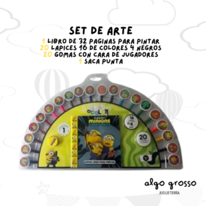 MINIONS ARCOIRIS DE COLOR 20 COLORES CON GOMA art.6655