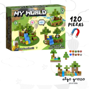 MINECRAFT CUBOS MAGNETICOS - MY WORLD - 120 PIEZAS art.1001-C