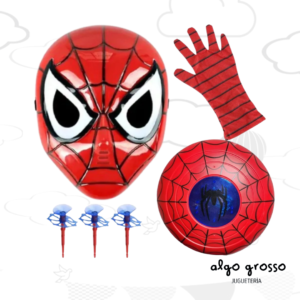 SPIDERMAN MASCARA + ESCUDO LANZA VENTOSA art.8458