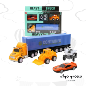 HEAVY TRUCK SET DE 4 VEHICULOS PULL BACK art.6775