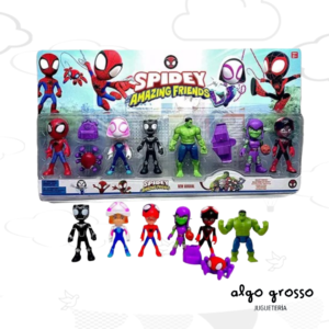 SPIDEY AMAZING 6 FIGURAS + ACCESORIO "ALTERNATIVO"