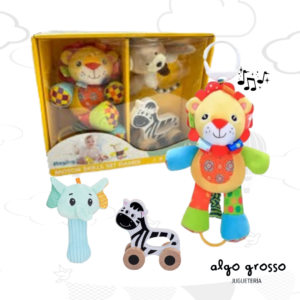 MONTESSORI PLAY BOX COLGANTE + SONAJERO + ARRASTRE DE MADERA art.7263/658-302