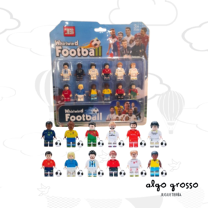 FOOTBALL SET 12 MUÑECOS DE JUGADORES SIMIL BLOQUES "ALTERNATIVO"