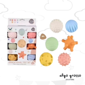 SET DE 6 PELOTAS BLANDAS TEXTURADAS art.628-41/6909