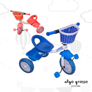 TRICICLO CON CANASTO ESTRUCTURA METAL art.56192